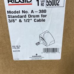 Rigid A-380 Standard Drum For 3/8” & 1/2” Cable