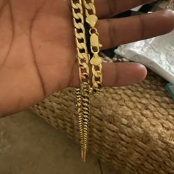 Flar curb necklace and bracelet set (7mm)