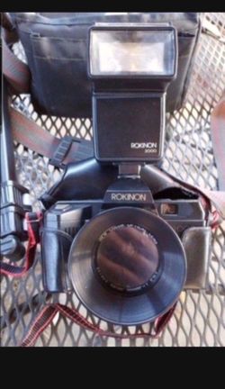 Vintage ROKINON 35mm Camera With Auto Wind And Power Rewind Box 5