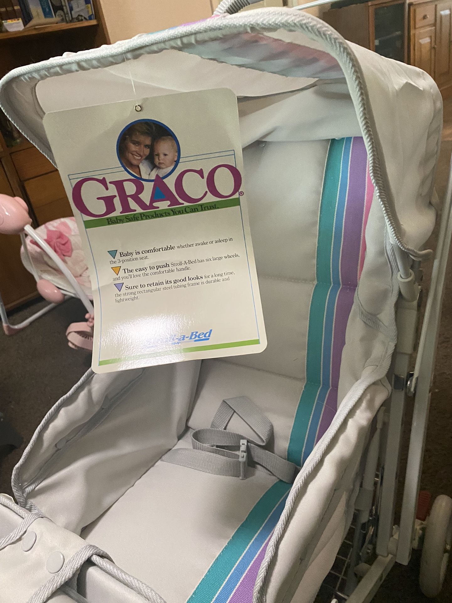Vintage Graco Stroll A Bed Stroller 