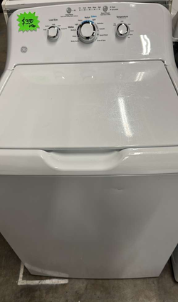 GE Top Load Washer – White, Simple Knob Controls, Deep Rinse