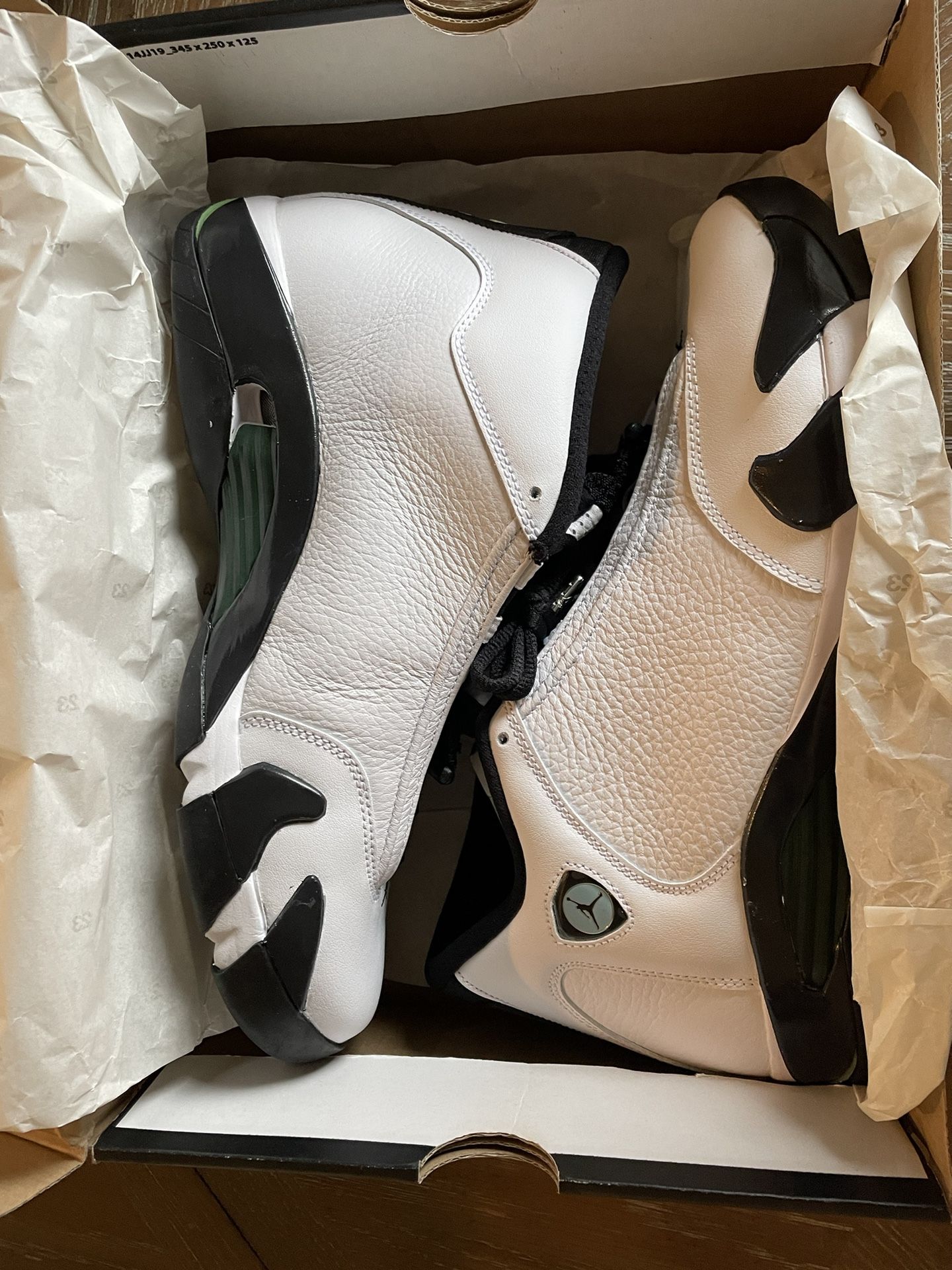 Size 11 Jordan 14 Oxidized Green