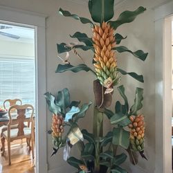 Hand carved banana tree