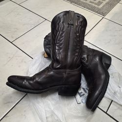 Dark Brown Leather Vintage Western Cowboy 🤠 Boots 👢men size 10 D