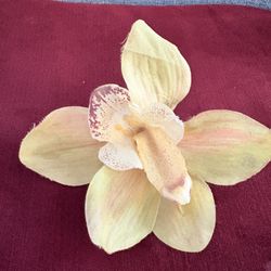 Artificial Orchid Flower Hair Clip 4”x3”