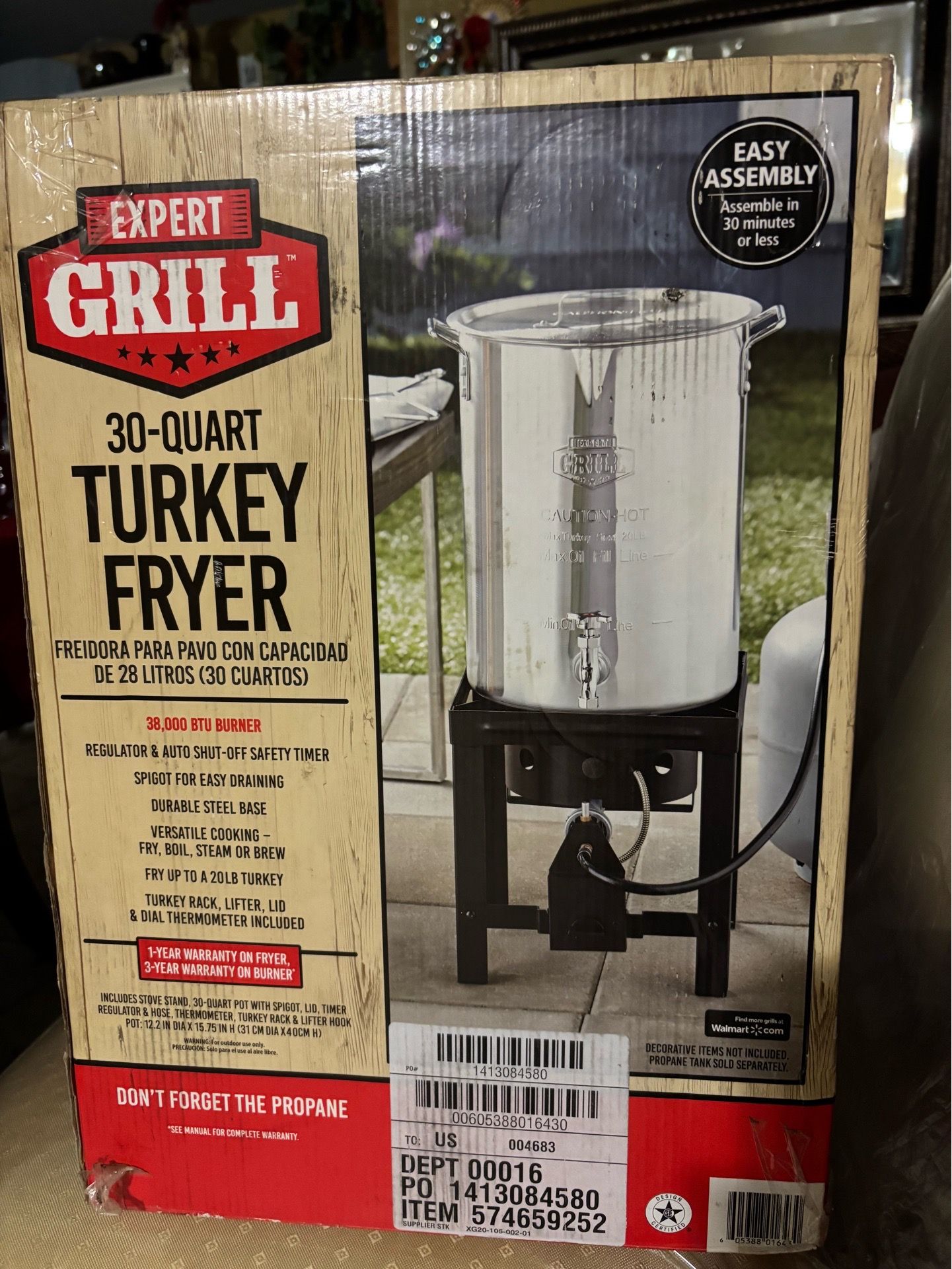 Expert Grill 30-QUART TURKEY FRYER