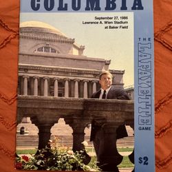 1986 Columbia University Football Program Signed By 63 Including Actor Matthew Fox From LOST