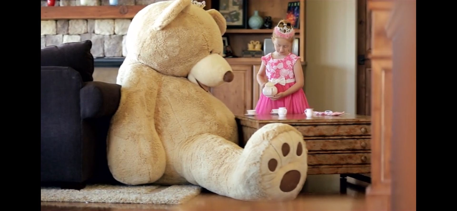 7 Foot+ Giant Costco Bear Stuffed Animal 93” Plush Bear Blonde Valentine’s Day Gift Kids Adults Stuffed Animal