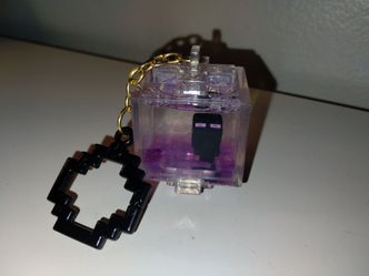 ⭐Minecraft Enderman Keychain Backpack Hanger Charm Series 2 Liquid Filled 2"