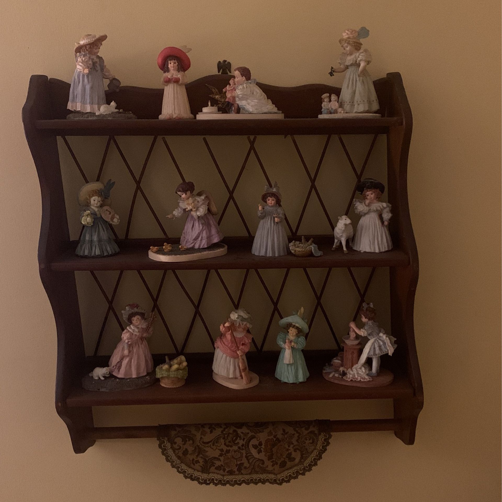 Antique Doll Collector With Wall frame
