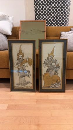 Set of 2 - Lois Hennessy Thai Wood Carvings