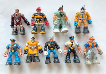 Fisher-Price Rescue Heroes Action Figures Lot of 9