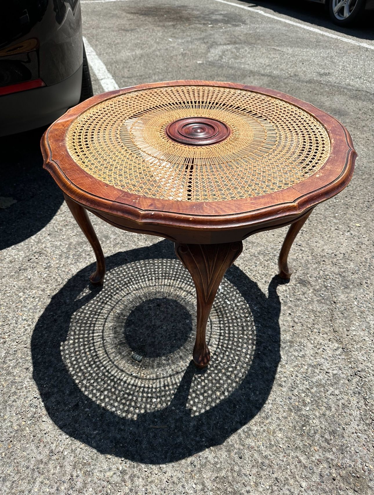 Vintage Rattan Table