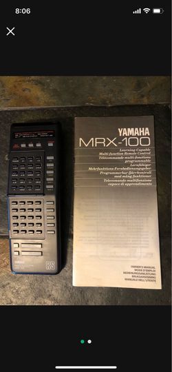 Yamaha MRX-100 Learning Capable Multi Function Remote With Manual.