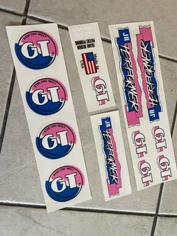 1987 GT jr performer decal set sticker dinky pit bike 1(contact info removed) junior