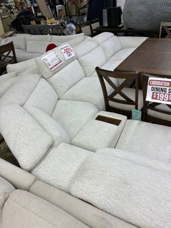 Monroe 6 piece fabric power reclining sectional