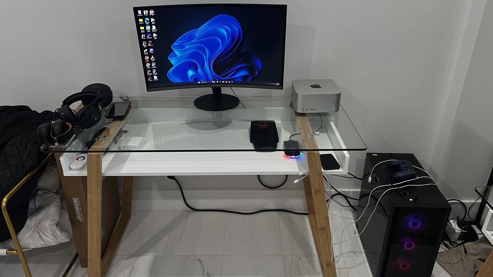 Production/Gaming/Streaming PC w/ Desk and Samsung S39C Monitor