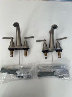 Set of (2) Kohler Bellera 1.2 GPM 4” Center Set Brushed Nickel Bathroom Faucets