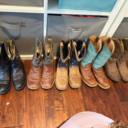 5 Pairs Of Youth Cowboy Style Boots