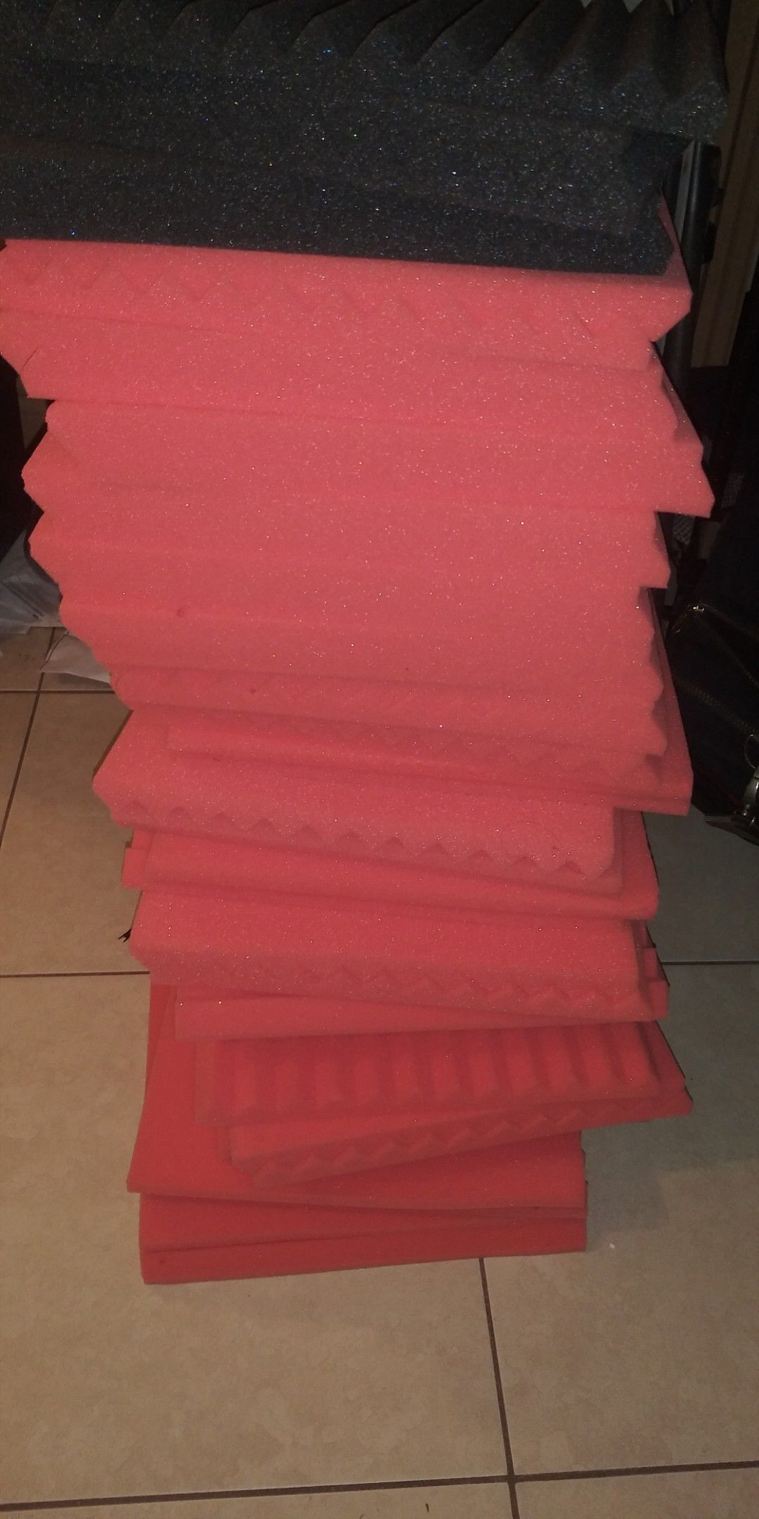 10 Red High Quality Acoustic Foam Panels for $25.99