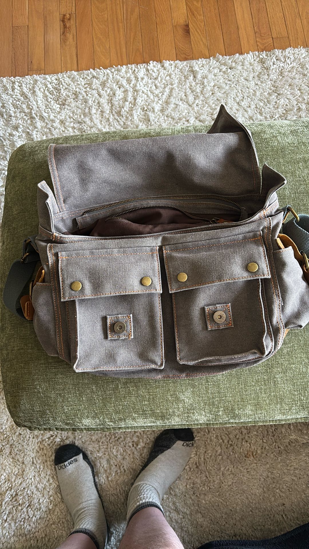 Denim Messenger Bag