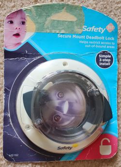 Safety First Secure Mount Deadbolt Lock #HS162 Simple 3-Step Install