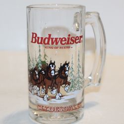 Vintage 1996 Anheuser Busch Budweiser Clydesdales Glass 
