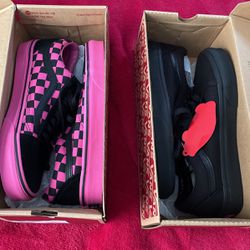Two Pairs Of Vans Size 8 In Women