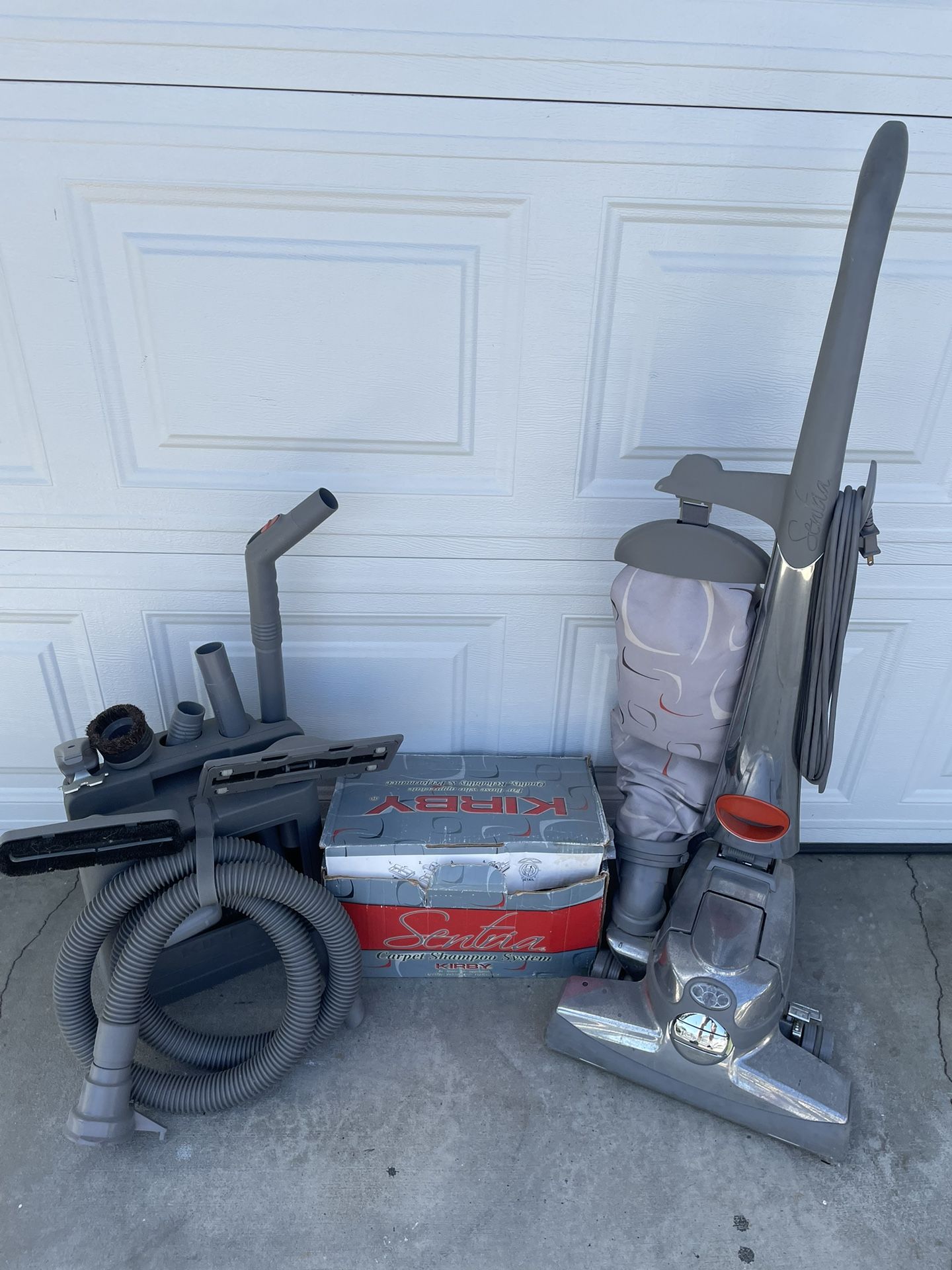 Kirby Model G100 Corded Bagged Vacuum With Shampoo Attachments