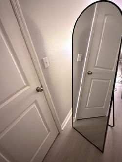 Black Arched Full-Length Floor Mirror – Great Condition