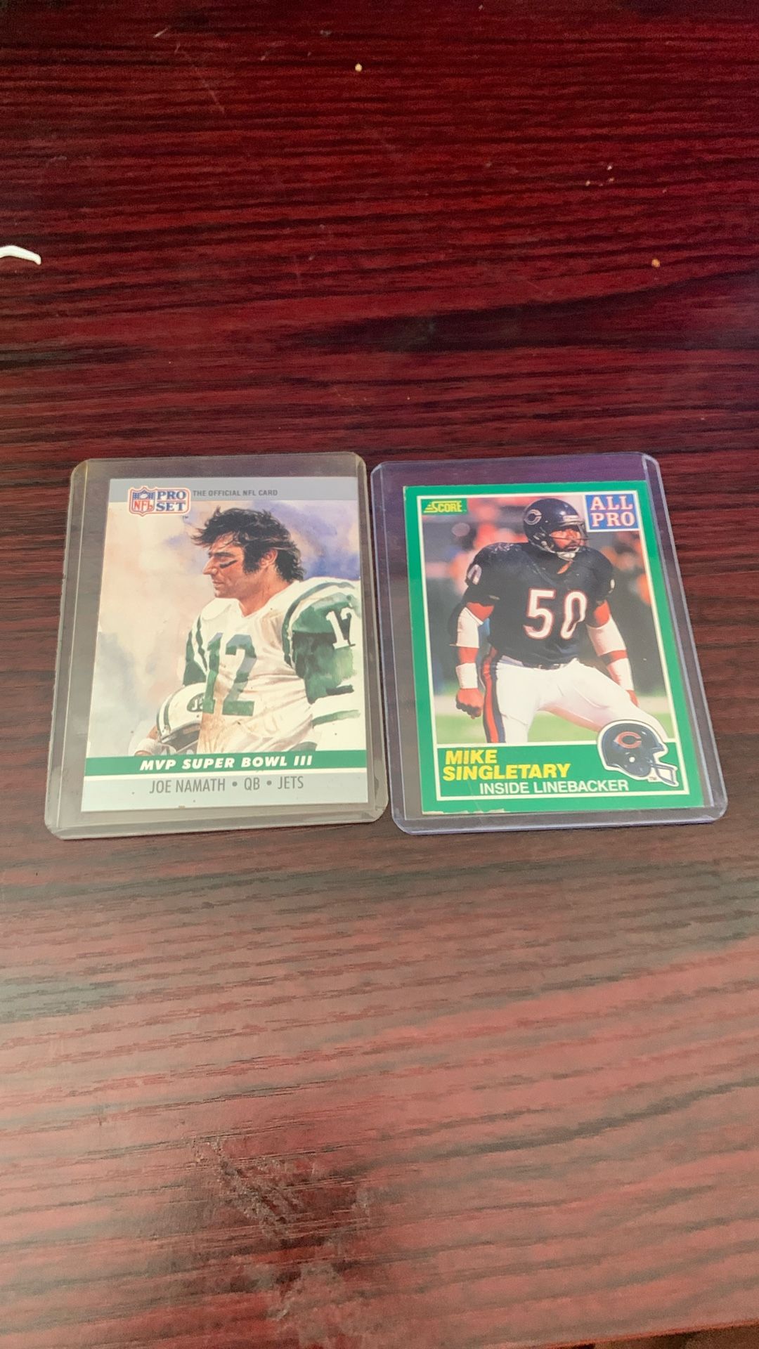 TWO NFL LEGENDS CARD!! $30 OR BEST OFFER!!!