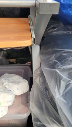 Escritorio Chico De Metal Y Vidrio