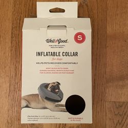  Dog Collar Inflatable, Brand- Well& Good Gray Small Dog