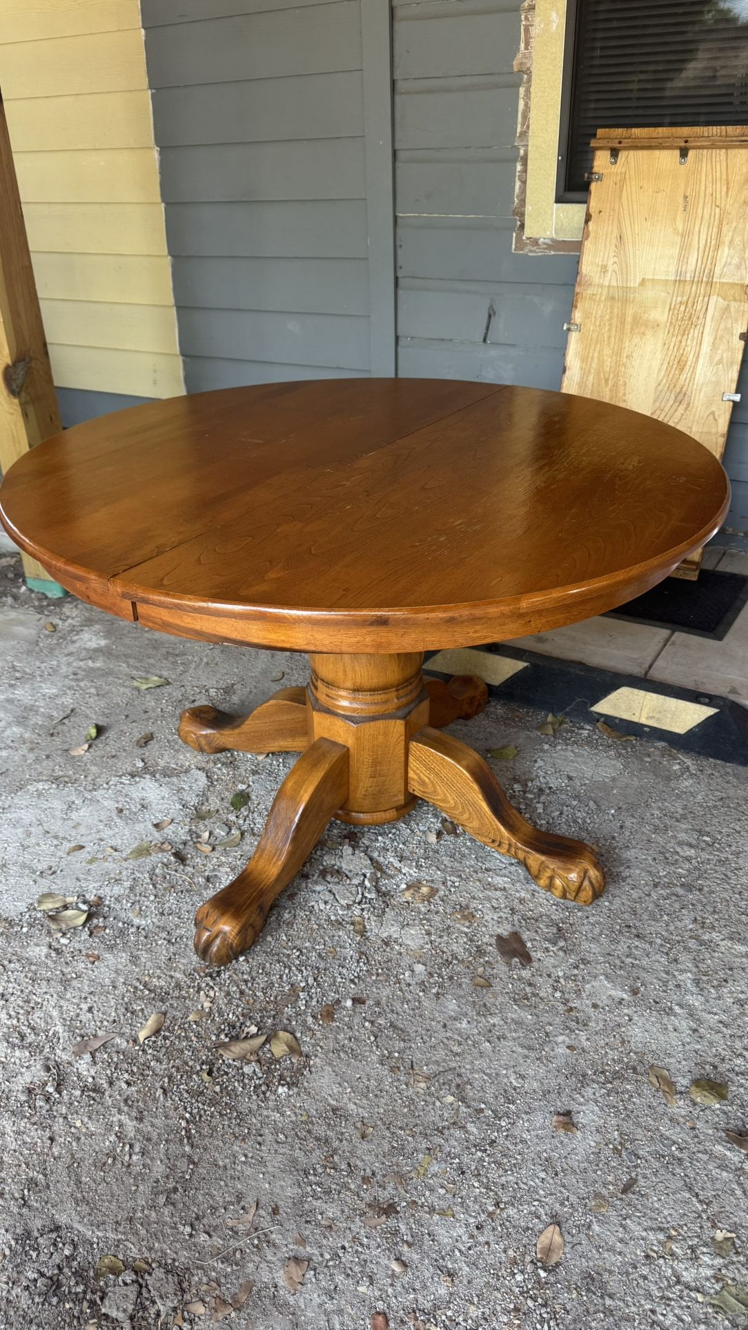 Amish Monroe Dining Table W/6 Chairs And Extensor 