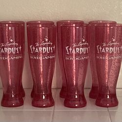 STARDUST HOTEL AND CASINO PLASTIC COCKTAIL COLLECTIBLE GLASSES