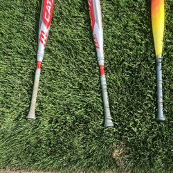 3 Baseball Bats Hype Fire -10 ,catx -8 And -5