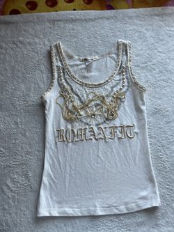 White And Cream Tank Top