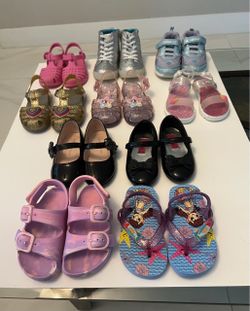 10- Pairs of Toddler Shoes, Size: 7, 8, and 9