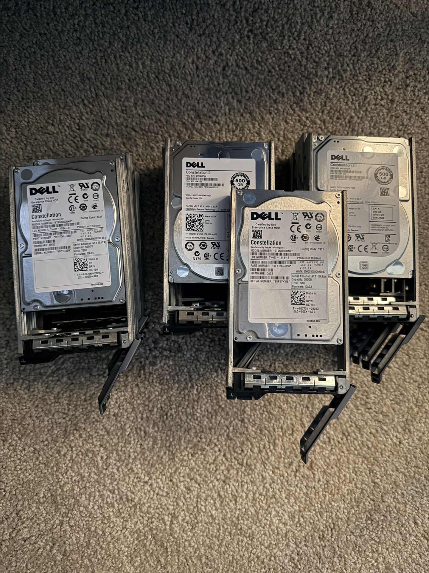 Dell Server Drives SATA 500GB/7200 rpm (qty 13)