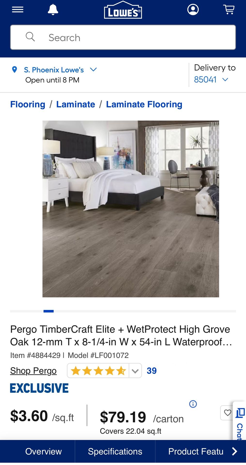 2 Packs - Pergo TimberCraft Elite + WetProtect High Grove Oak 12-mm T x 8-1/4-in W x 54-in L Waterproof Wood Plank Laminate Flooring
