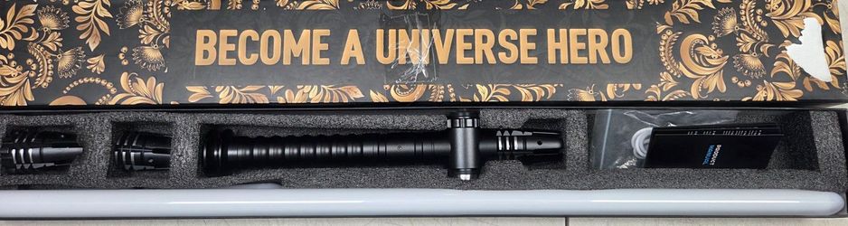 DAMIENSABER RGB V3 Crossguard 3-Blade Dueling Lightsaber Metal Hilt #3621C R6