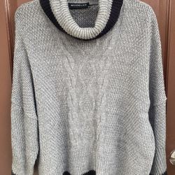 Gray Turtleneck Sweater XL..