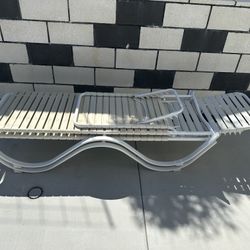 Set Of 2 Stackable Aluminum Pool Loungers 