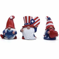2 1/2 inches 4th July patriotic, gnomes home decor 2 1/2 inches