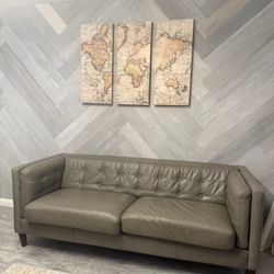 Two Piece Living Spaces Leather Couches