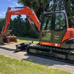 2021 Kubota KX080-4S2 Excavator - 2,287 Hours - Full Cab - 2 Buckets