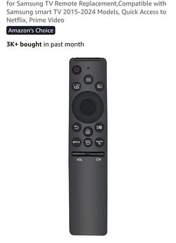 Samsung TV Remote Replacement,Compatible with Samsung smart TV 2015-2024 Models, Quick Access to Netflix, Prime Video