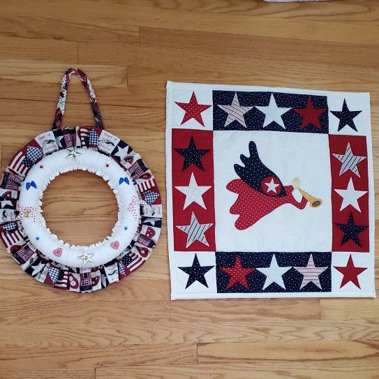 Set of 2 custom designed patriotic decorations