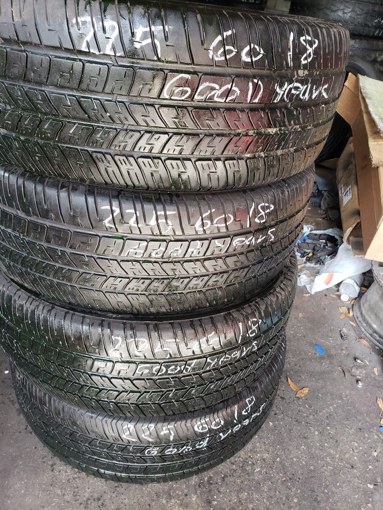 4 Used Tires 225 60 18 Good Years