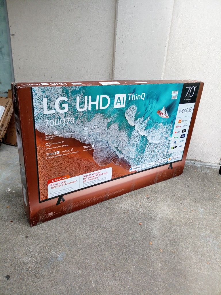 *70" In. LG 4k Smart TV W/Remote*